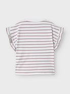 NAME IT Jadey Short Sleeve Top-Bright White Bright White detail view