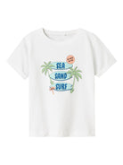 NAME IT Vux Short Sleeve Top-Bright White Bright White front view