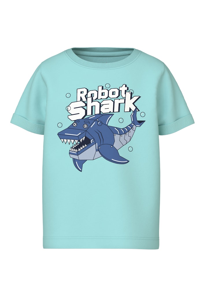 Boy's Vux Short Sleeve Top-Blue Tint-Front View