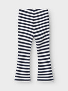 NAME IT Folisa Flared Navy Stripe Pant NAVY BLAZER model front view