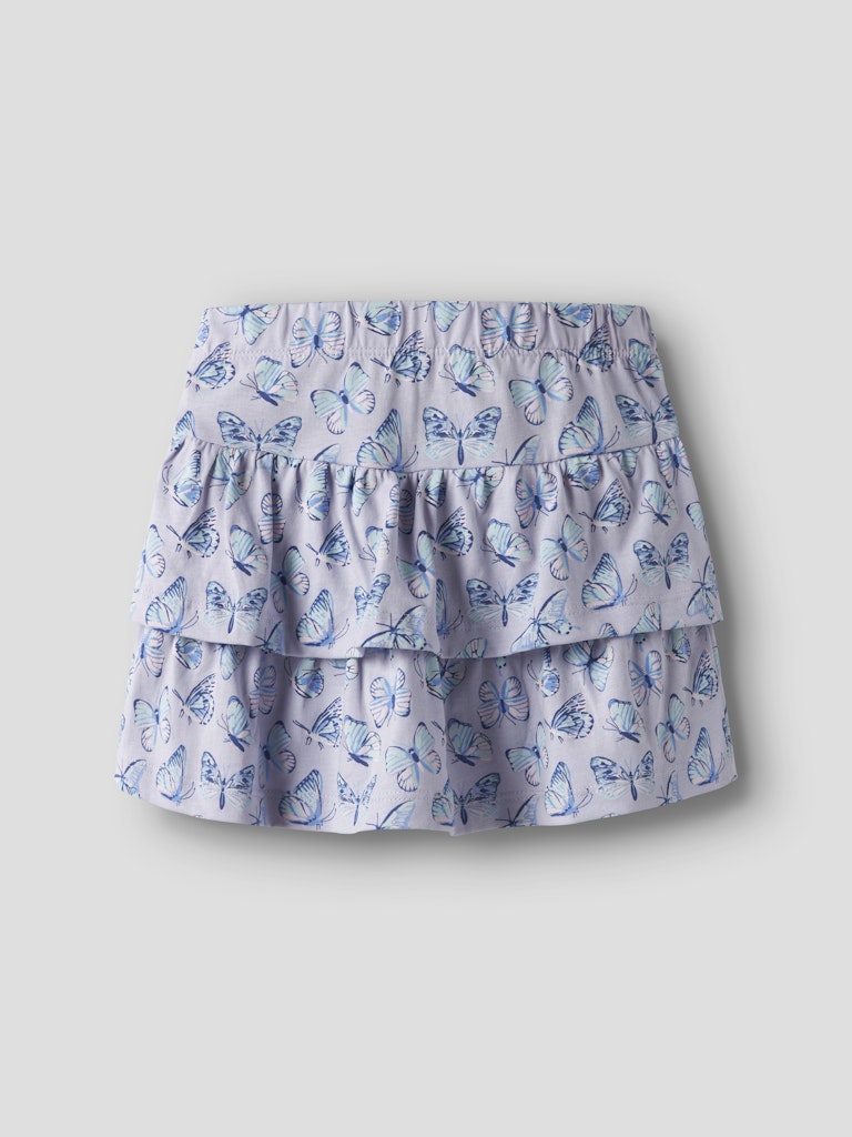 NAME IT Vigga Skirt-Purple Heather Purple Heather model front view