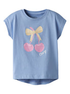 NAME IT Vigea Cap Sleeve Top-Serenity Serenity front view