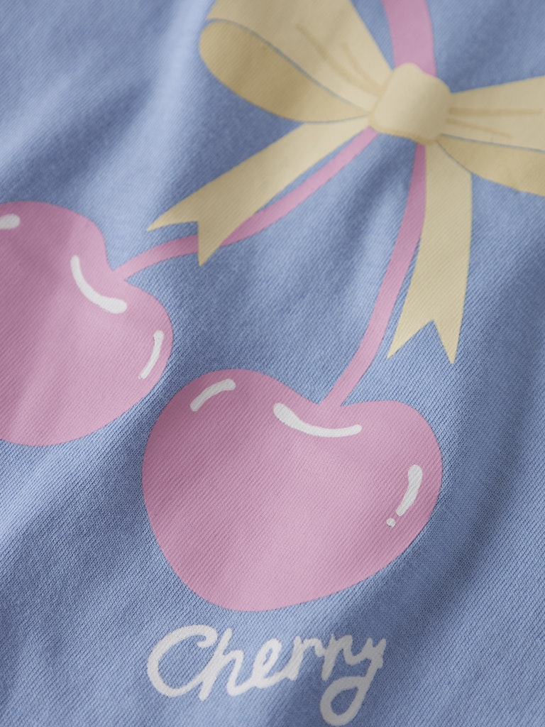 Min Girl's Vigea Cap Sleeve Top-Serenity-Close Up View