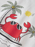 NAME IT Vux Bright White/Crab Surf Top Bright White model front view