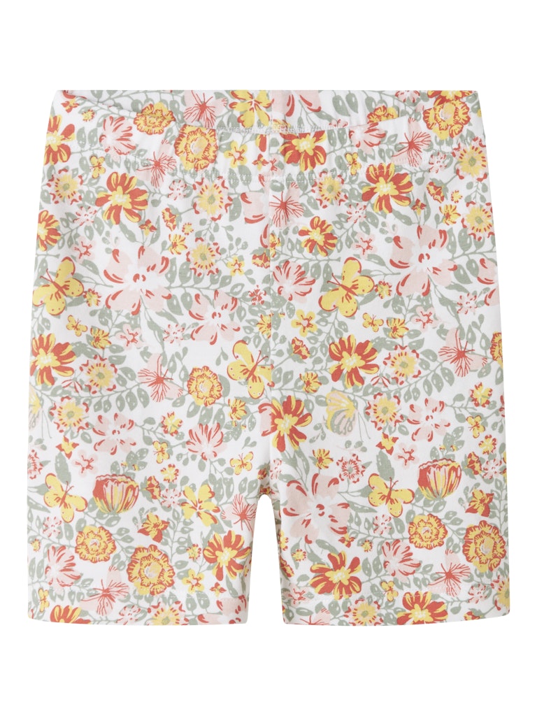 Mini Girl Vayo Legging Shorts-Bright White-Front View