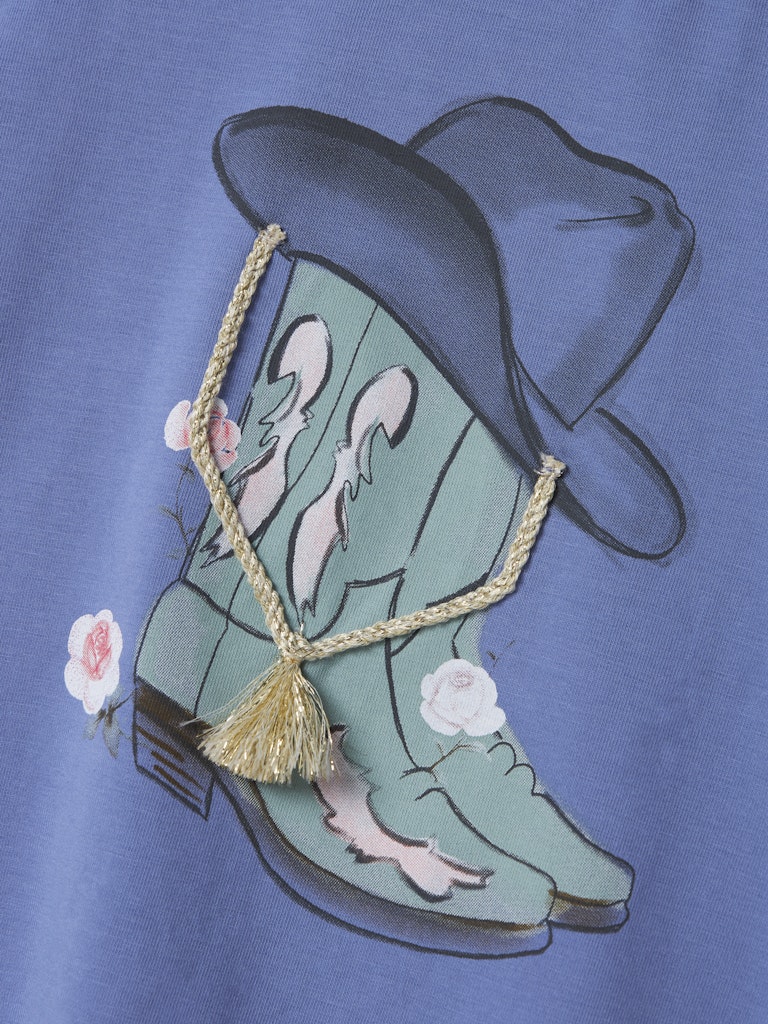 Hadia Bleached Denim Top