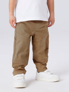 NAME IT Ben Tapered Cargo Pants Kelp model front view