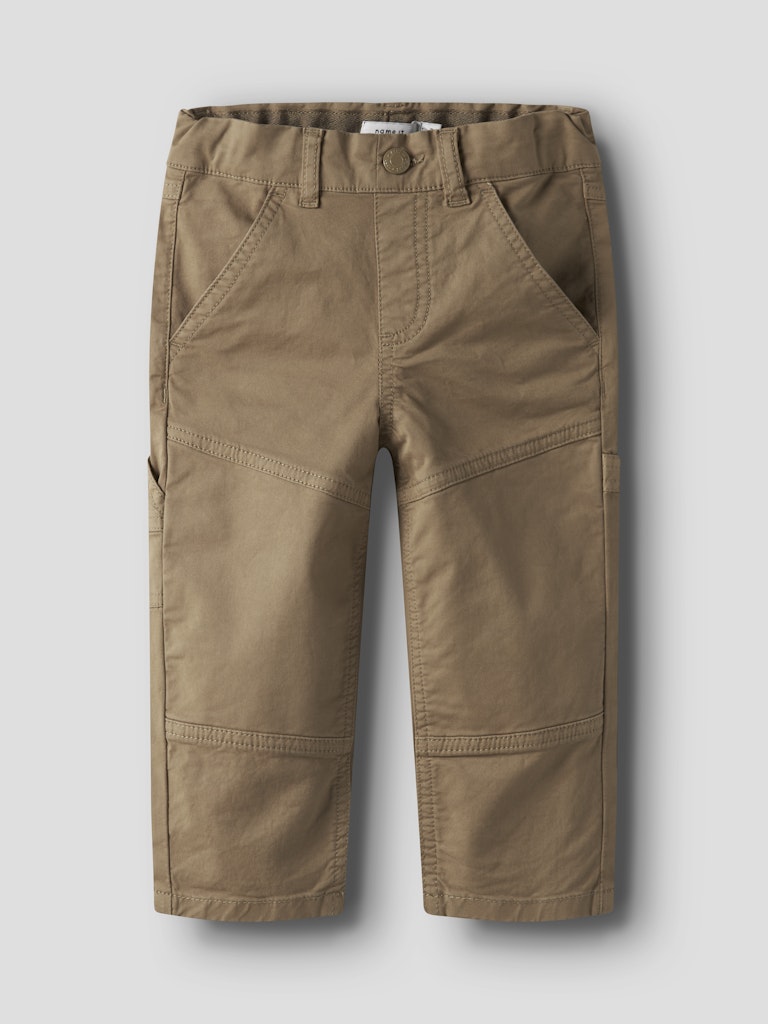 Brown pants on a light gray background
