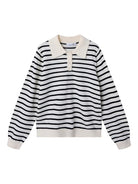 NAME IT Danja Long Sleeve Polo Knit-Whisper White Whisper White side view