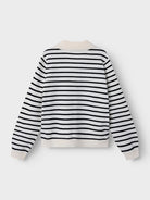 NAME IT Danja Long Sleeve Polo Knit-Whisper White Whisper White back view