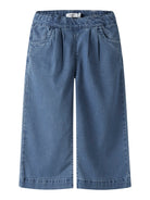 NAME IT Bella Wide Pull Up Jeans 2533 Medium Blue Denim front view