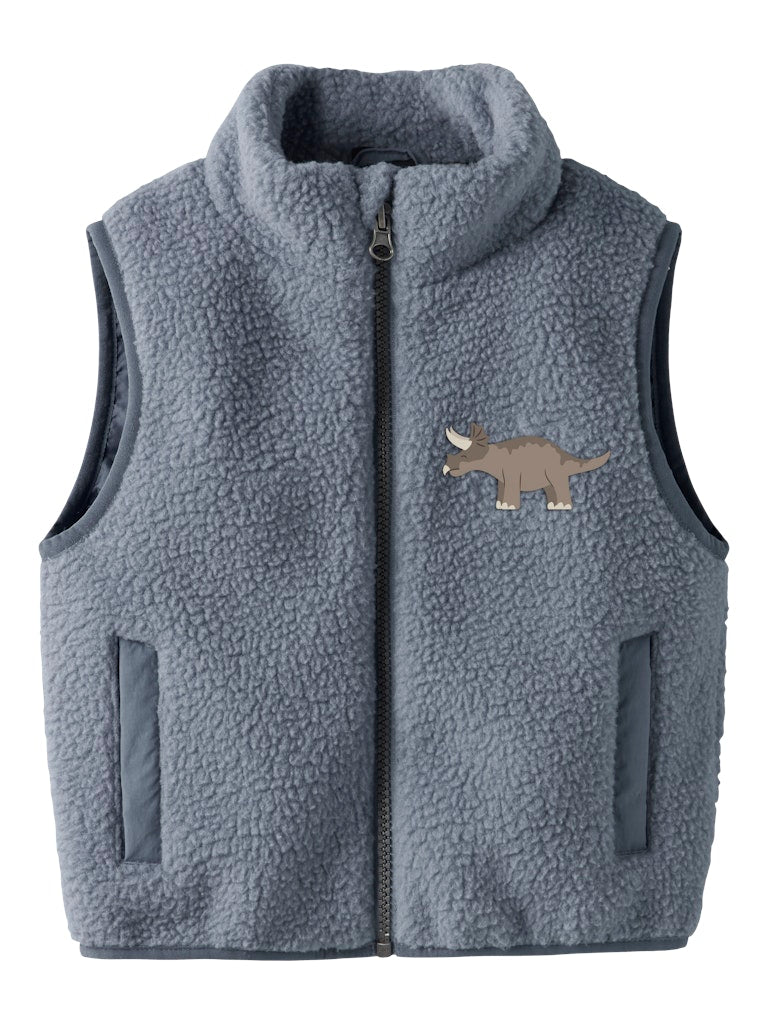 Boys Mall Sherpa Vest-Front View