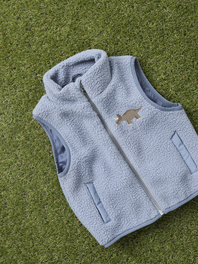 Boys Mall Sherpa Vest-Front View 2