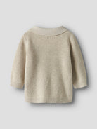 Boys Tant Long Sleeve Knit Polo-Peyote Melange-Back View