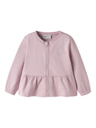 NAME IT Taika Sweat Cardigan Dawn Pink front view