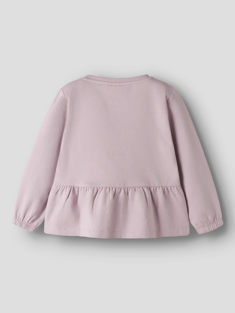 Girl's Taika Sweat Cardigan-Dawn Pink-Back View