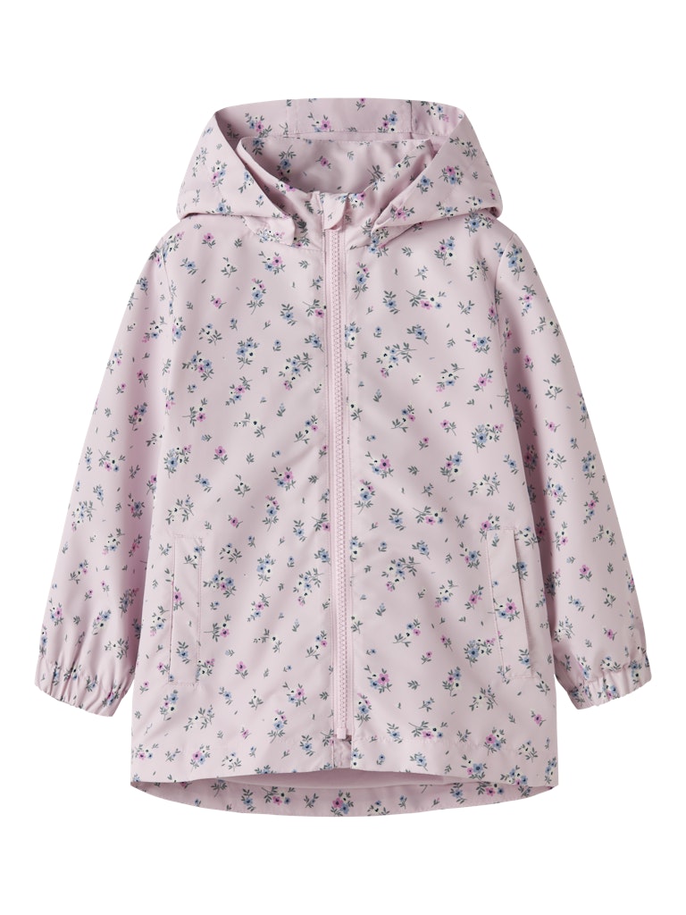 NAME IT Mini Girl Maxi Jacket Lilac Snow front view