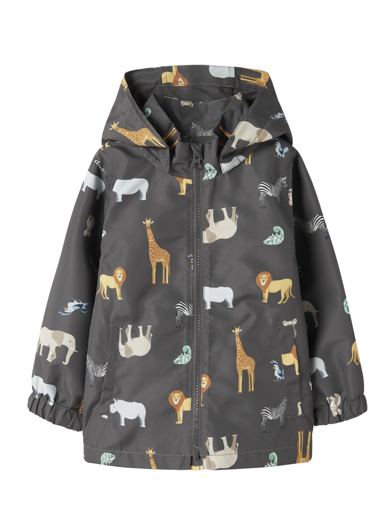 NAME IT Max Jacket - Blackened Pearl & Chinois Green Blackened Pearl front view