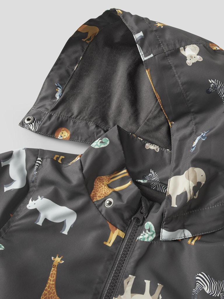 Boy's Max Jacket - Blackened Pearl-Hood View