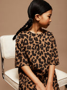 NAME IT Belate Short Sleeve Dress Toasted Coconut detail view