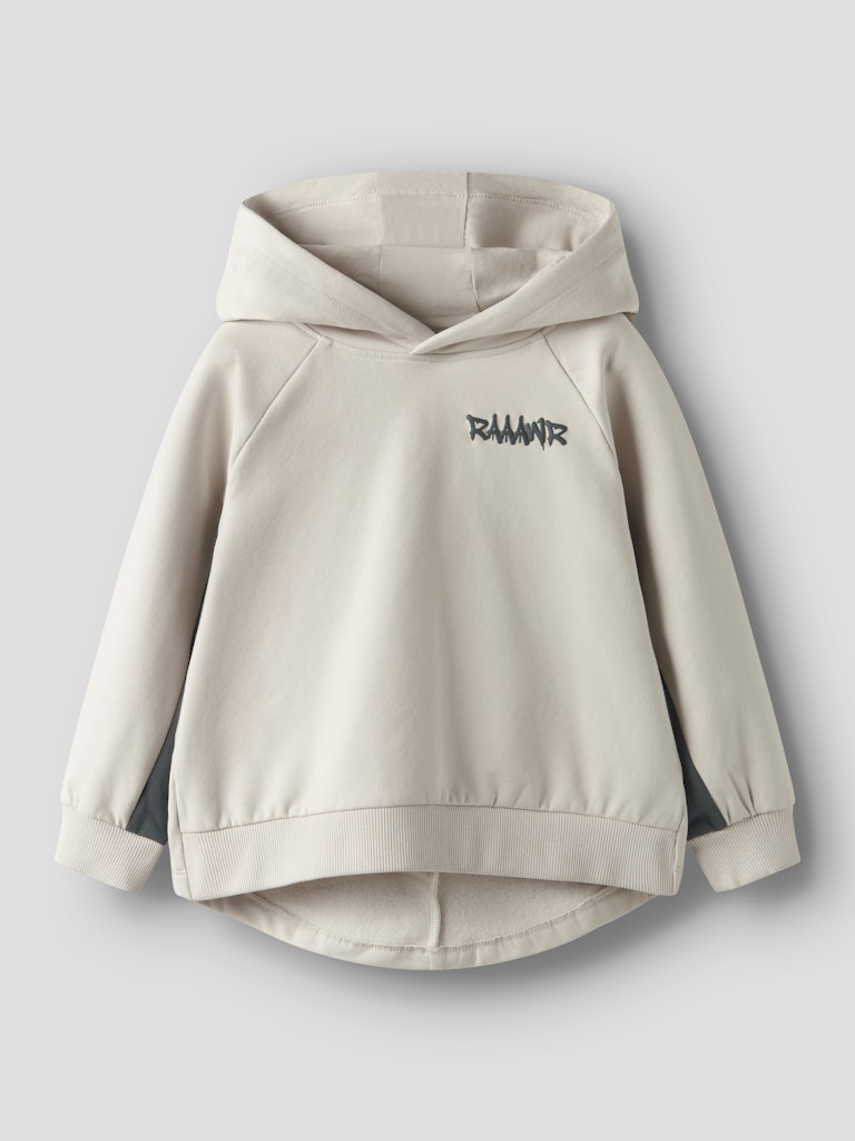 Cream hoodie with 'RAAAWR' text in green on chest