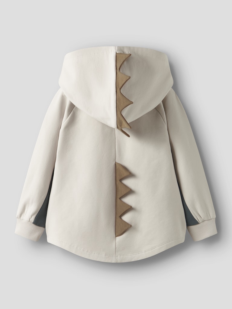 Children's hoodie with shark fin design on a light gray background