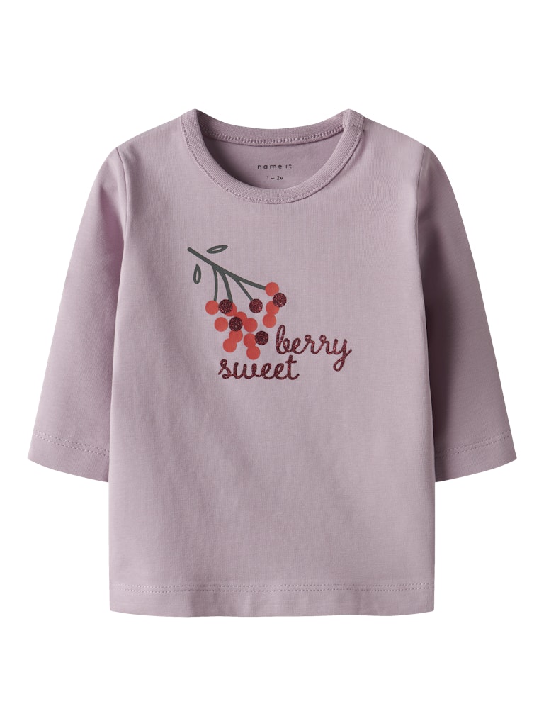 Girl's Bisa Long Sleeve Top-Pink-Front View