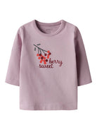 Girl's Bisa Long Sleeve Top-Pink-Front View