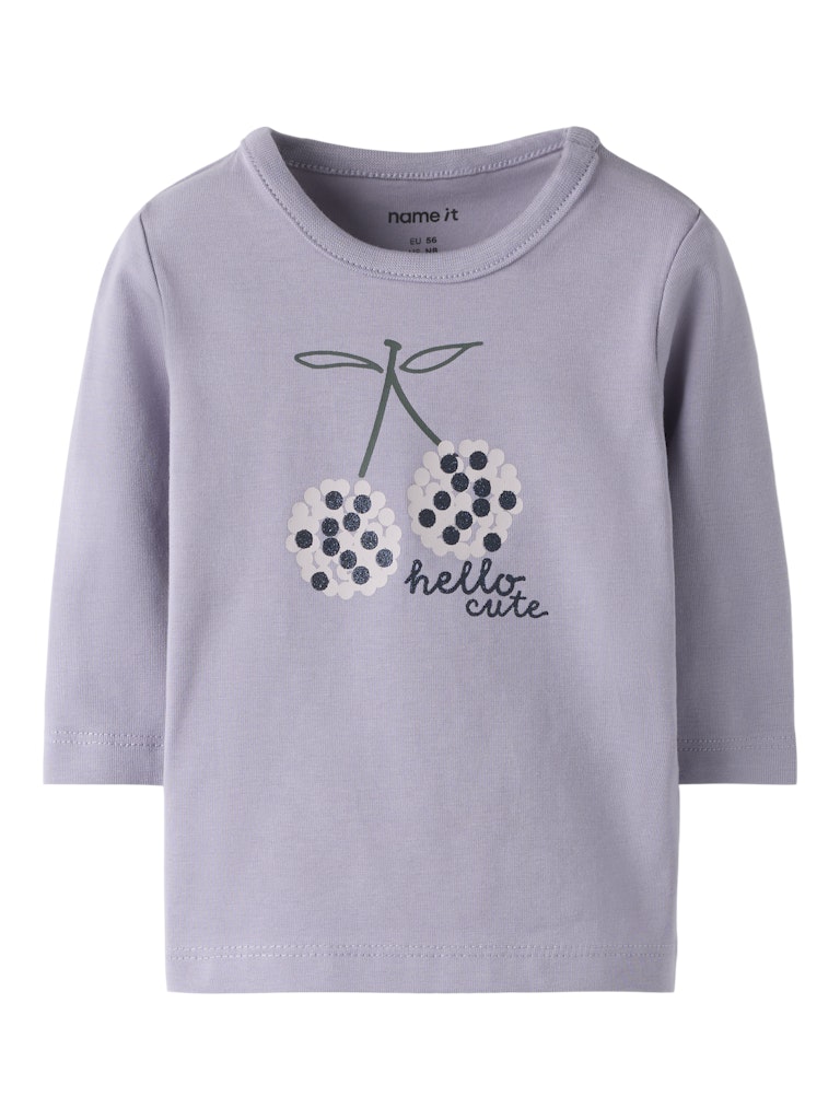 Girl's Bisa Long Sleeve Top-Lavender-Front View