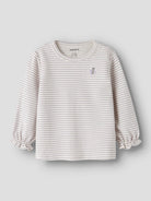 NAME IT Bripa Long Sleeve Top Lavender Gray model front view