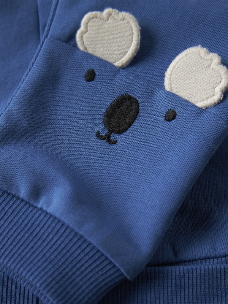 Boys Boso Sweat Pant-Blue-Close Up View