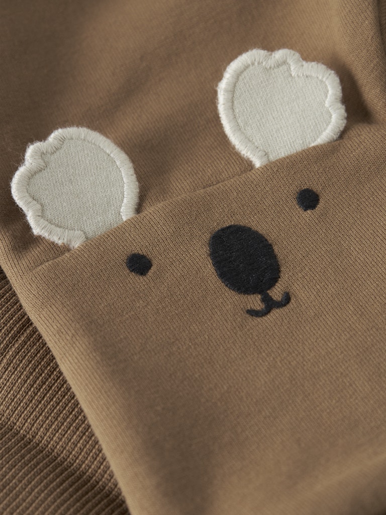 Boys Boso Sweat Pant-Brown-Close Up View