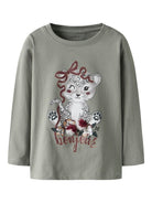 NAME IT Betua Long Sleeve Top Shadow front view
