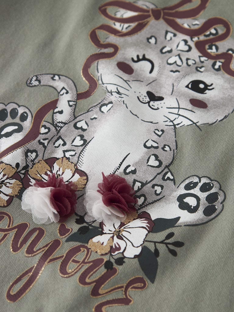 Girl's Betua Long Sleeve Top-Shadow-Close Up View