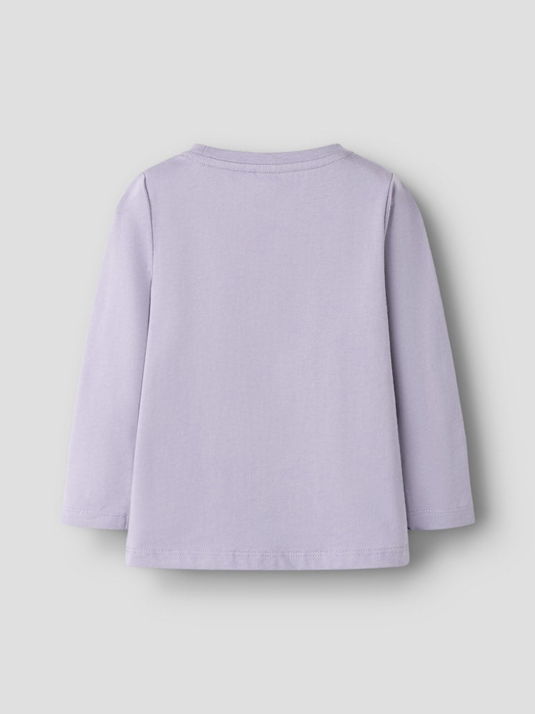 Girl's Betua Long Sleeve Top-Lavender-Back View