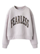 NAME IT Bima Long Sleeve Short Sweat Lilac Marble detail view