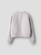 NAME IT Bima Long Sleeve Short Sweat Grey Melange close up view