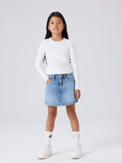 NAME IT Emma Denim Skort Medium Blue Denim front view