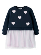 NAME IT Bianja Sweat Dress Lavender Gray model front view