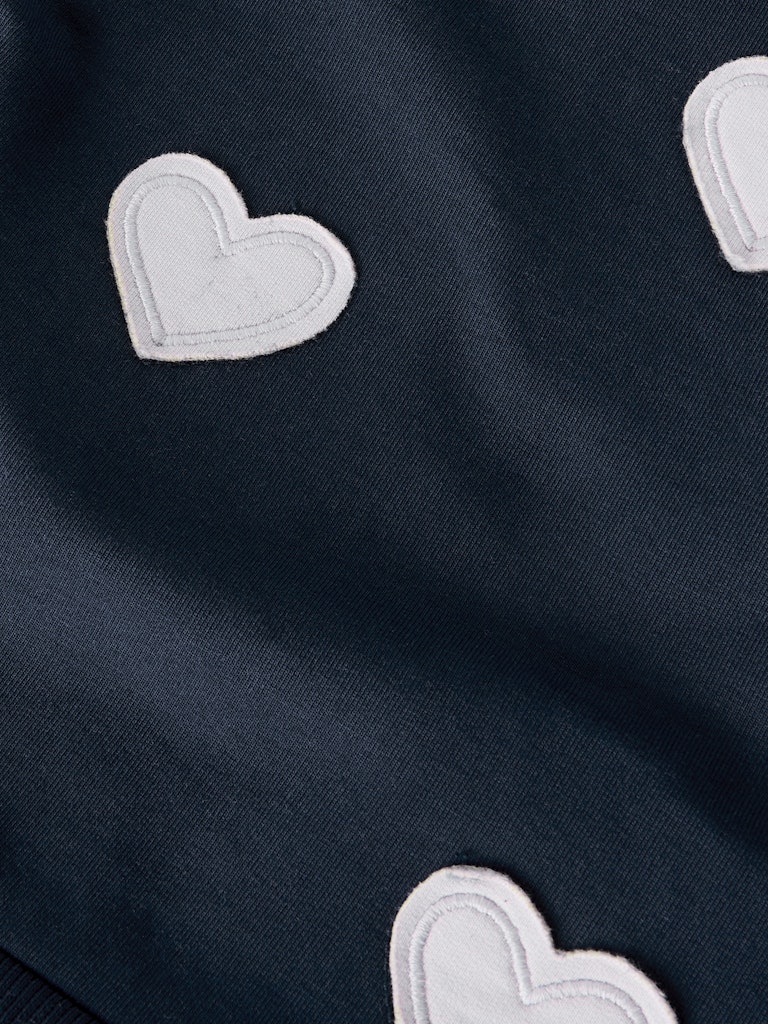 Girl's Bianja Sweat Dress-Navy-Close Up View