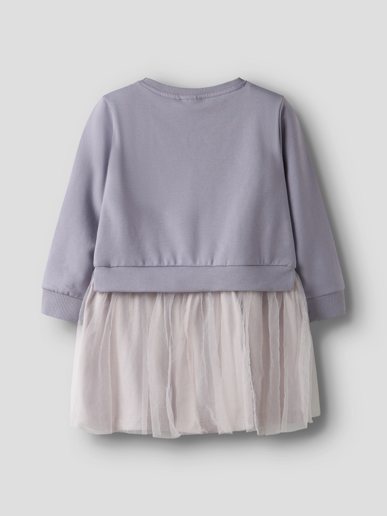 Girl's Bianja Sweat Dress-Lavender - Back View