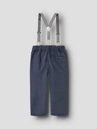 NAME IT Ben Navy Tapered Twill Pant NAVY BLAZER model front view