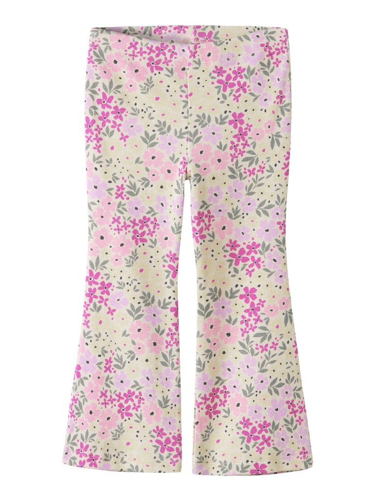 Floral patterned pants on a white background