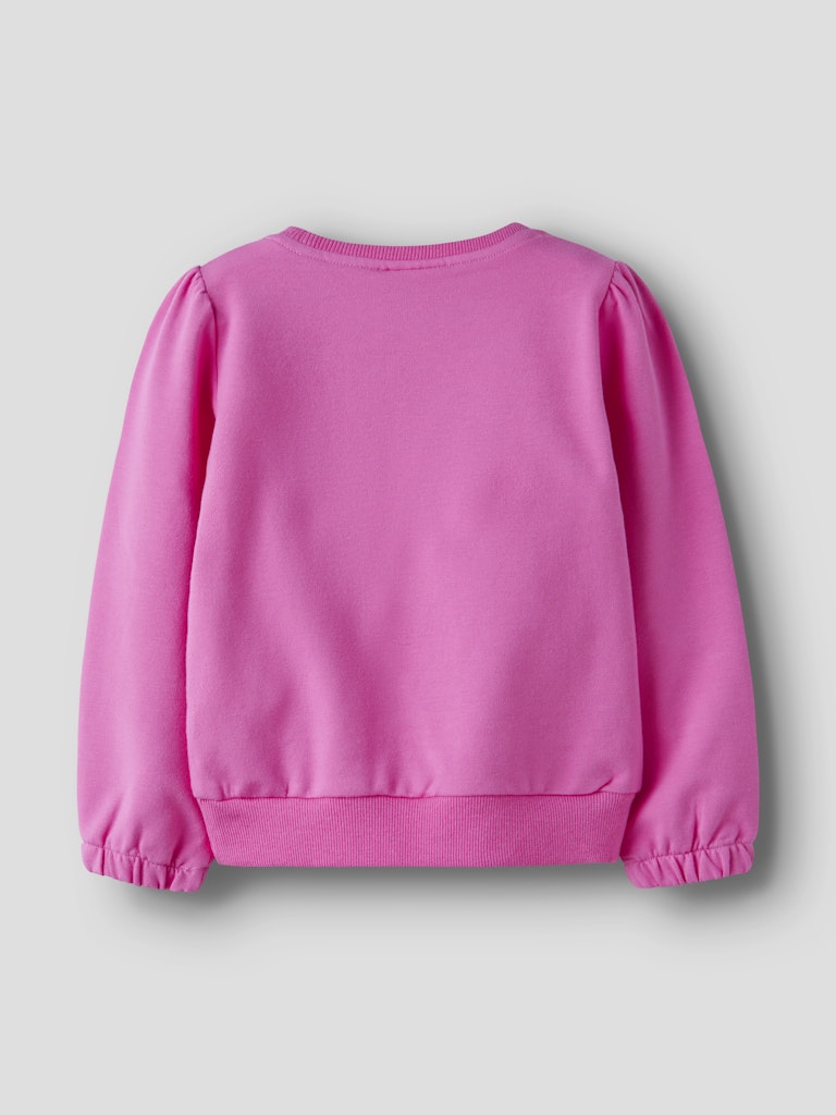 Pink sweatshirt on a light gray background