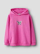 NAME IT Diviana Long Sleeve Hoodie Strawberry Moon detail view