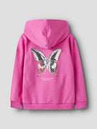 NAME IT Diviana Long Sleeve Hoodie Strawberry Moon back view