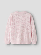 NAME IT Fiaja Knit Cardigan Pear Sorbet flat front view