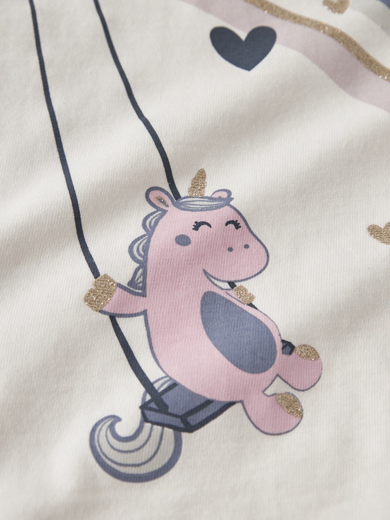 Girl's Valiane Long Sleeve Regular Top-Cloud Dancer-Close Up View