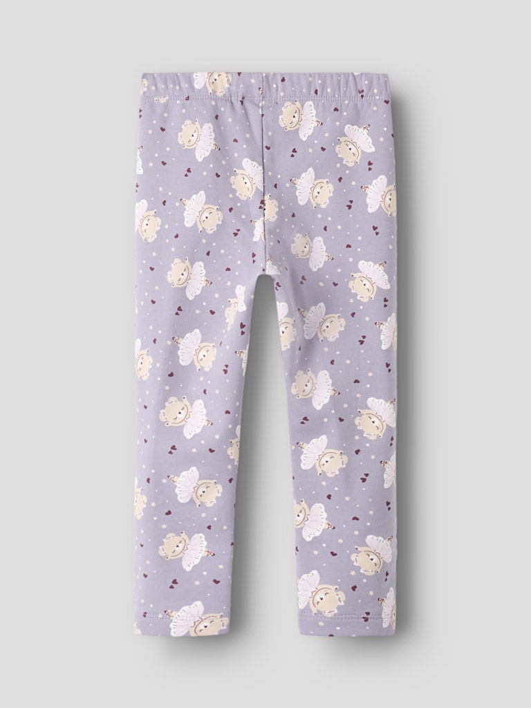 Floral-patterned leggings on a light gray background