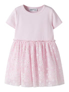NAME IT Floral Dress Cradle Pink front view